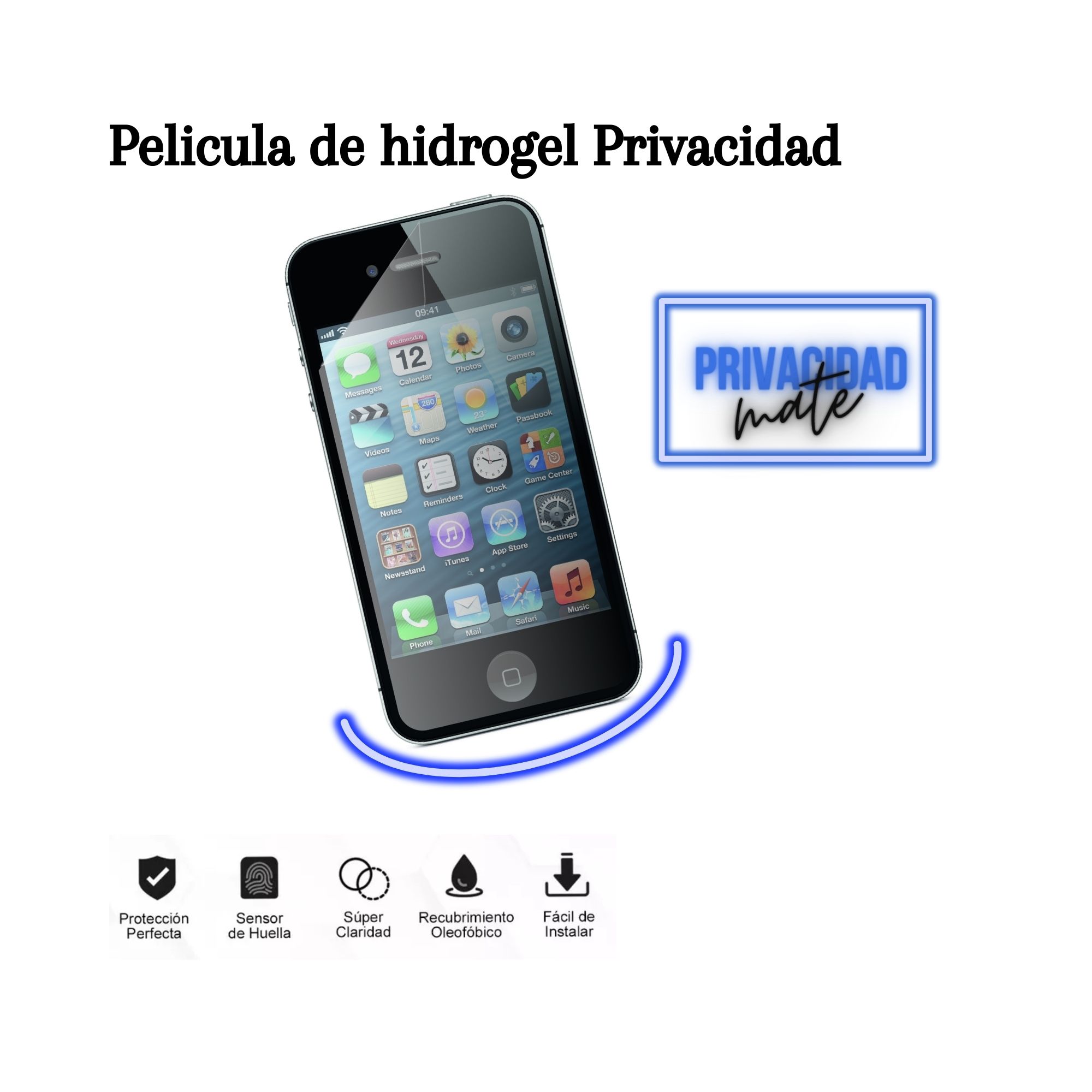 2 Micas Hidrogel De Privacidad Anti huella Para Realme 12 Plus 5G
