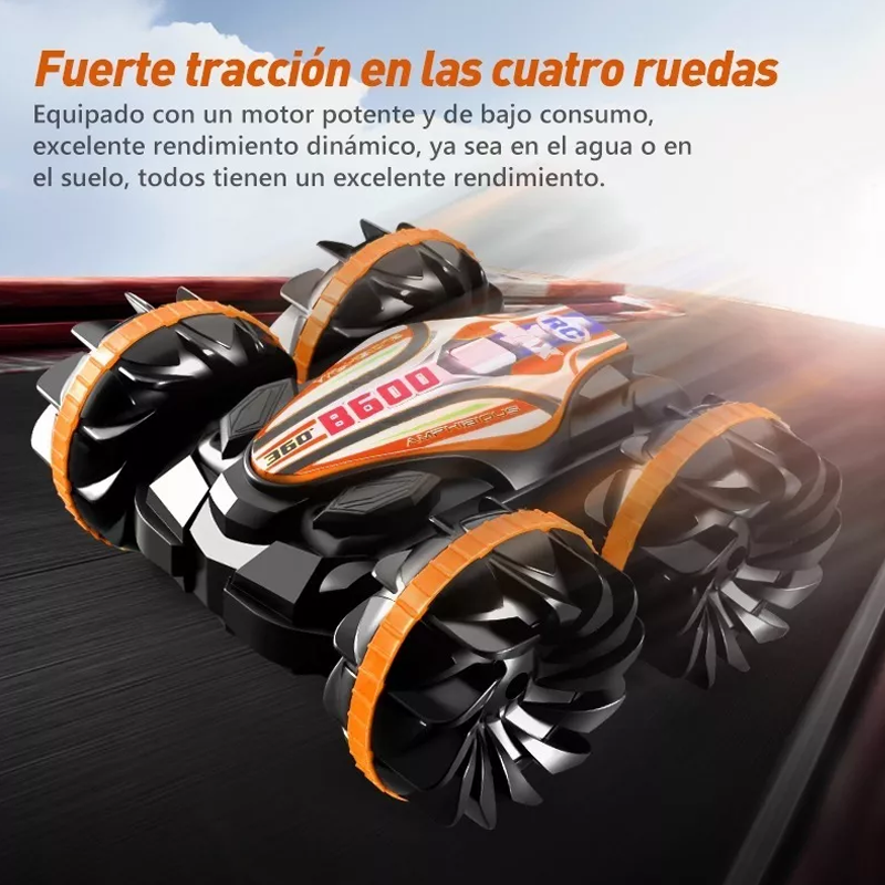 Carros De Control Remoto 360° Rotación Juguete Coche Anfibio