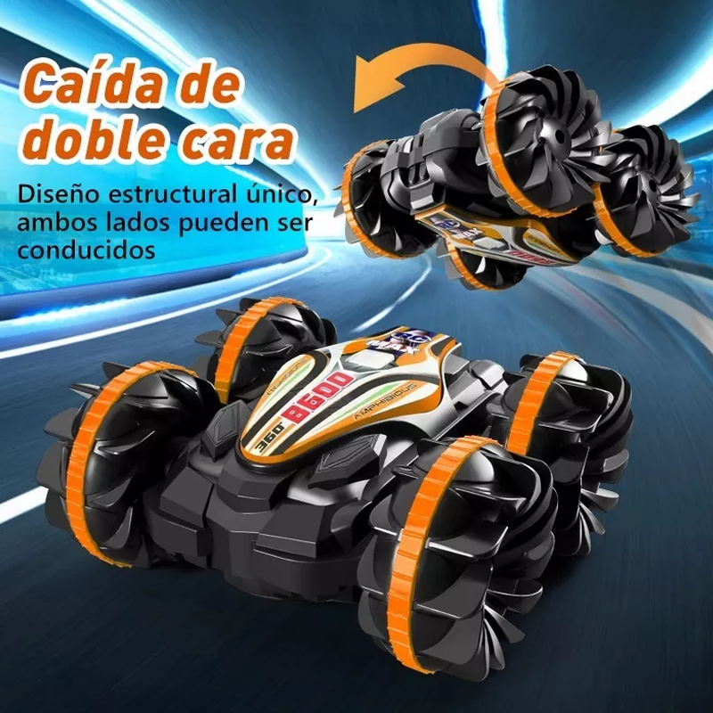 Carros De Control Remoto 360° Rotación Juguete Coche Anfibio