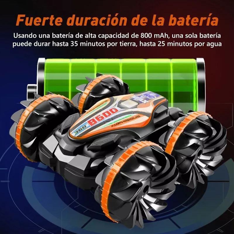 Carros De Control Remoto 360° Rotación Juguete Coche Anfibio