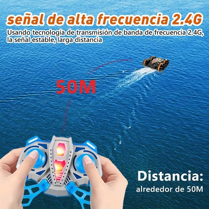 Carros De Control Remoto 360° Rotación Juguete Coche Anfibio