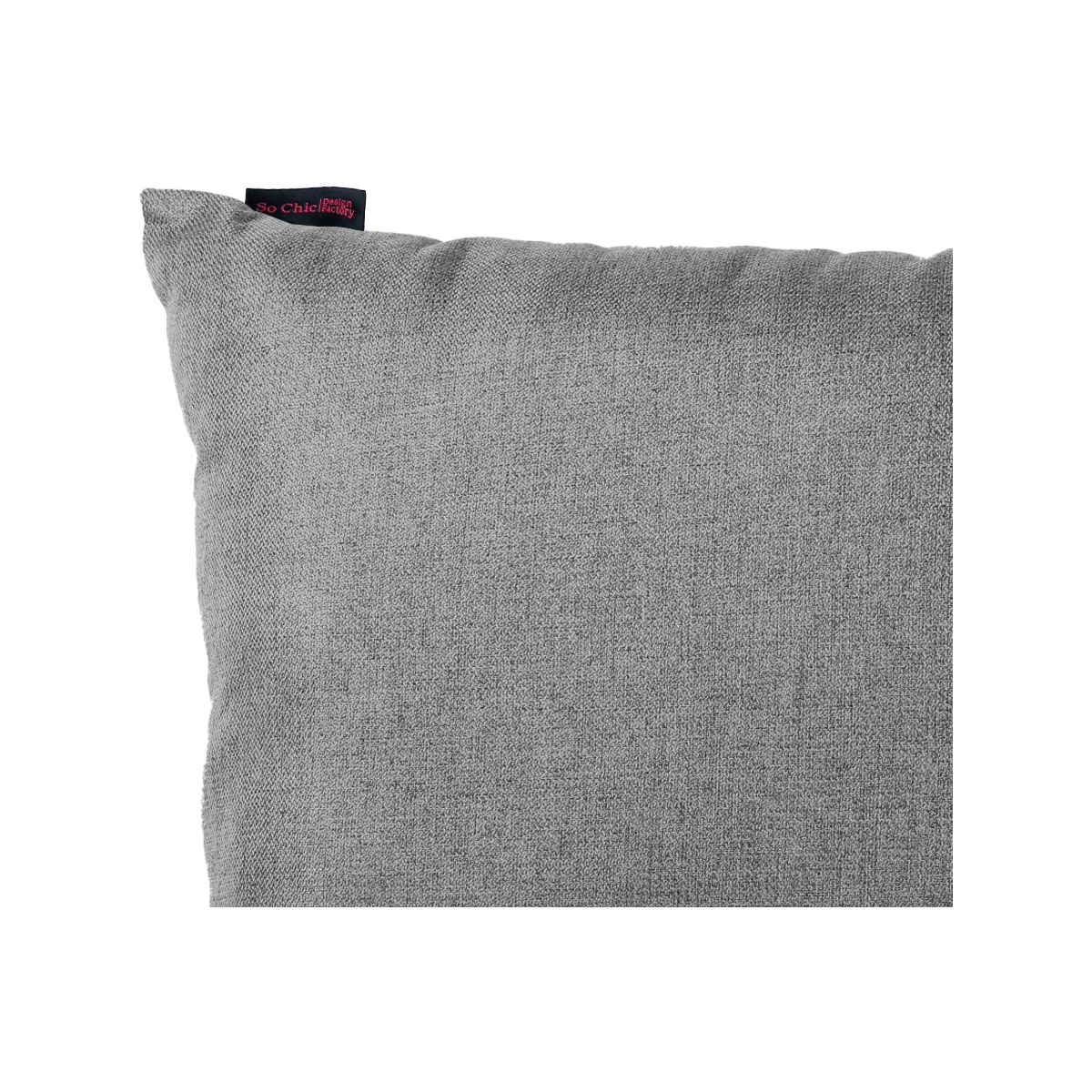 Cojín Decorativo Cuadrado para Sala o Cama. Funda de Lino Gris con Cierre Invisible