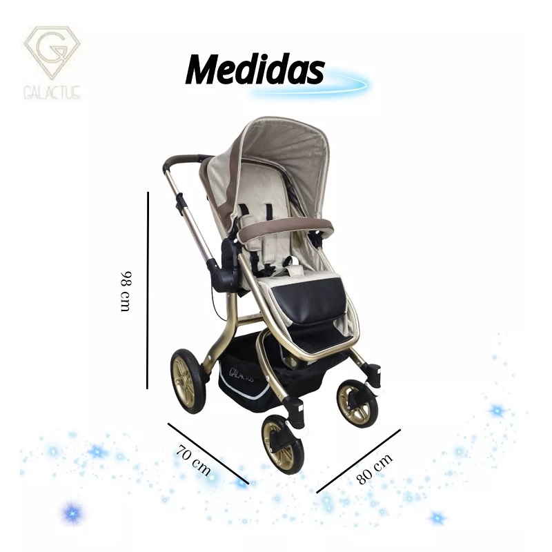 Carriola con Portabebe GALACTUS Draco Beige