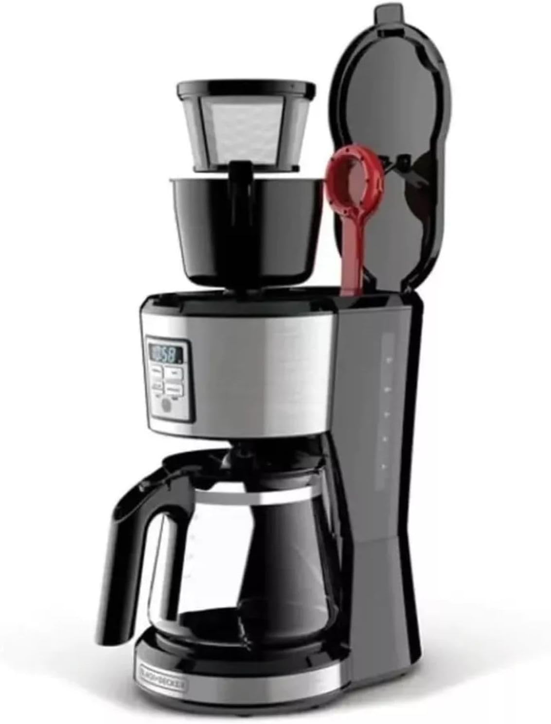 Cafetera BLACK & DECKER Programable 12 Tazas Plateada CM1231S-LA-NE