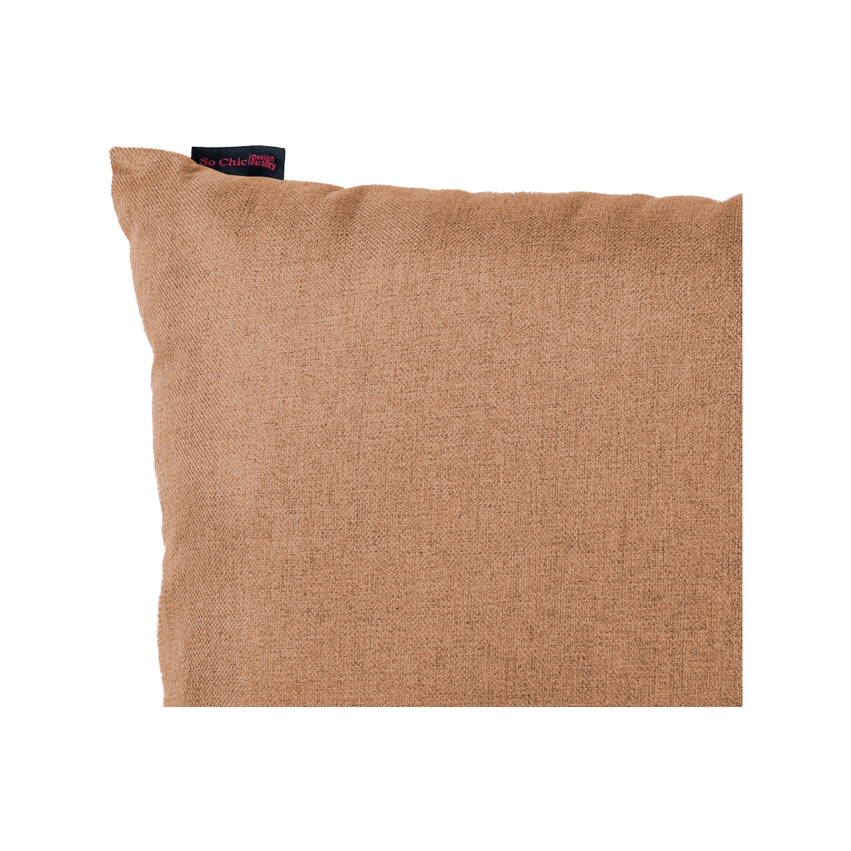 Cojín Decorativo Cuadrado para Sala o Cama. Funda de Lino Color Durazno con Cierre Invisible