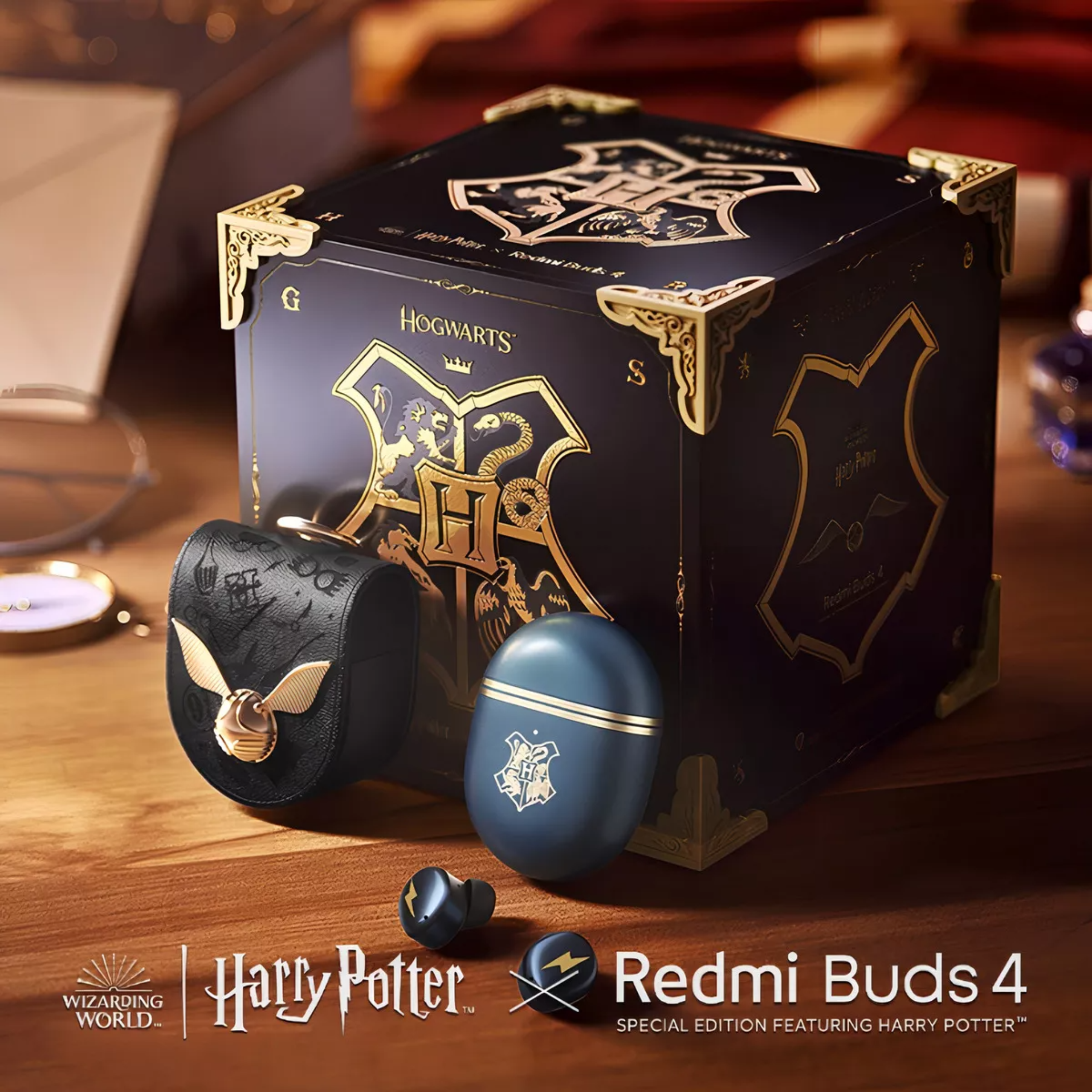 Audífonos Xiaomi Redmi Buds 4 Harry Potter Con Bluetooth Color Azul