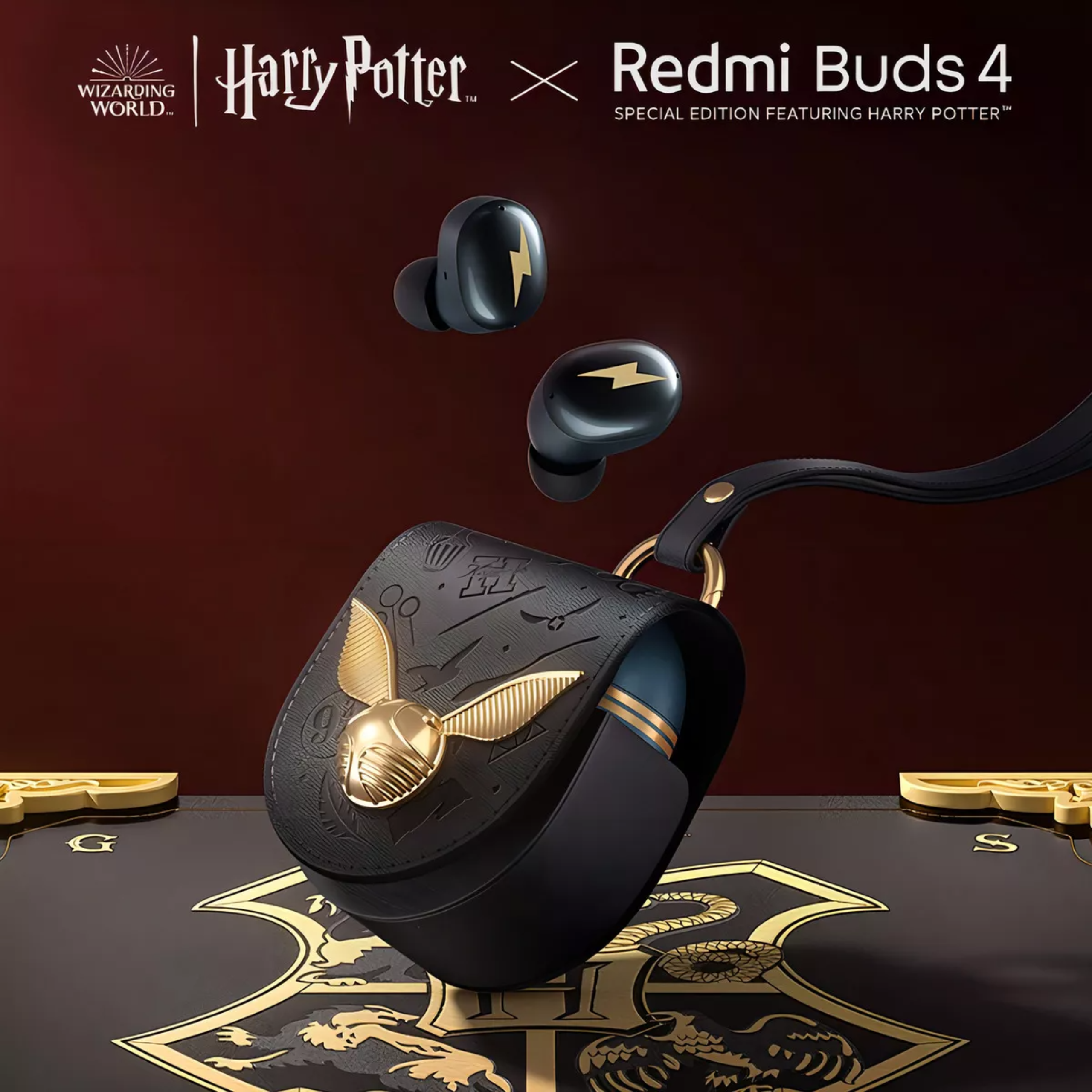 Audífonos Xiaomi Redmi Buds 4 Harry Potter Con Bluetooth Color Azul