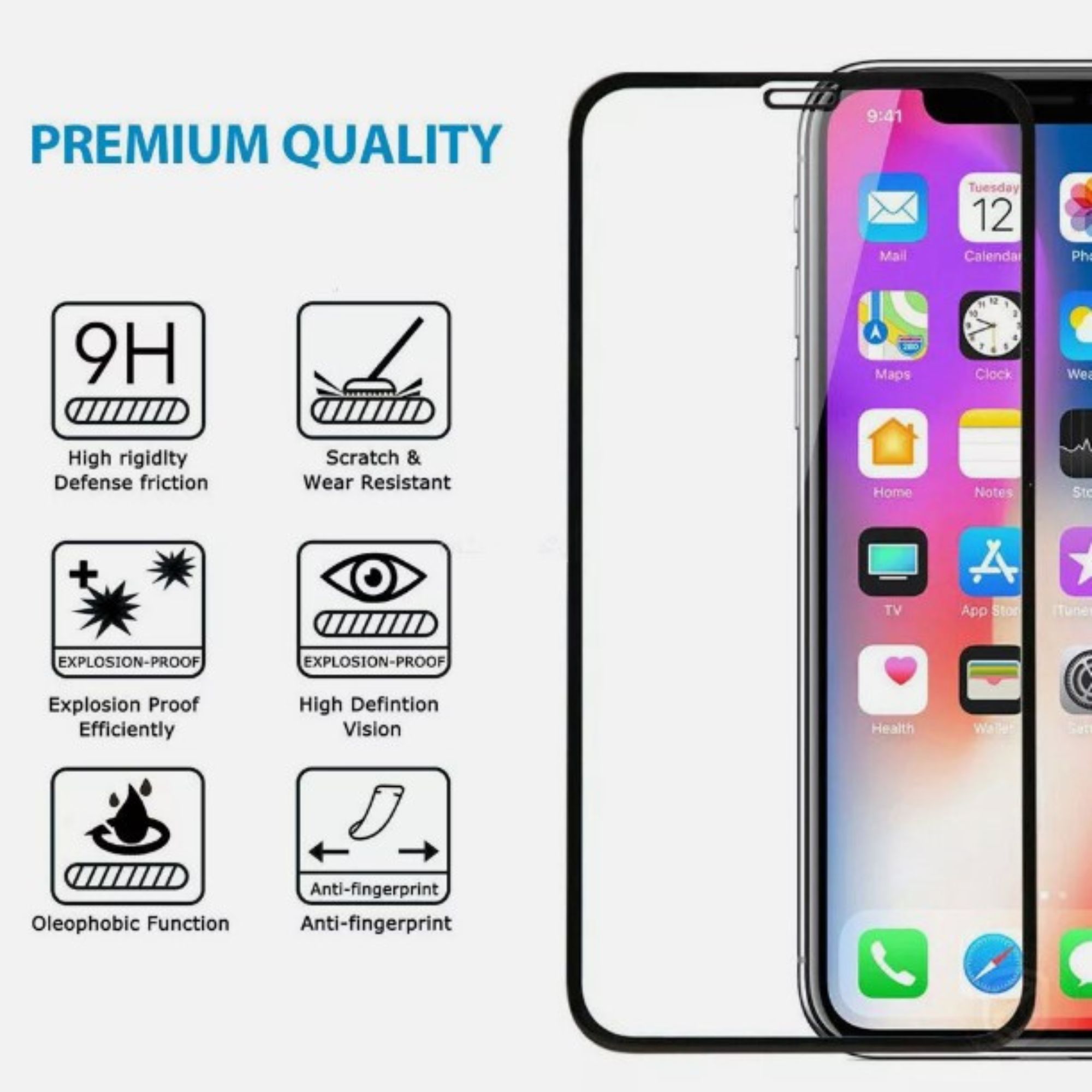 1 Mica de Vidrio Full Glass 9d Para Edge 40 Neo 