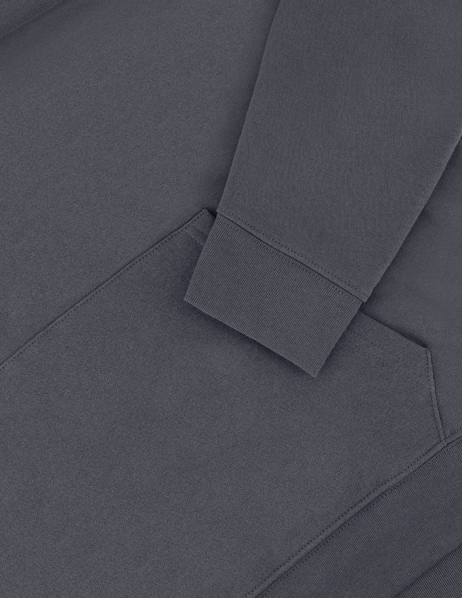 SUDADERA BÁSICA CON CAPUCHA GRIS CARBON EXTRA GRANDE INDICUM HOMBRE