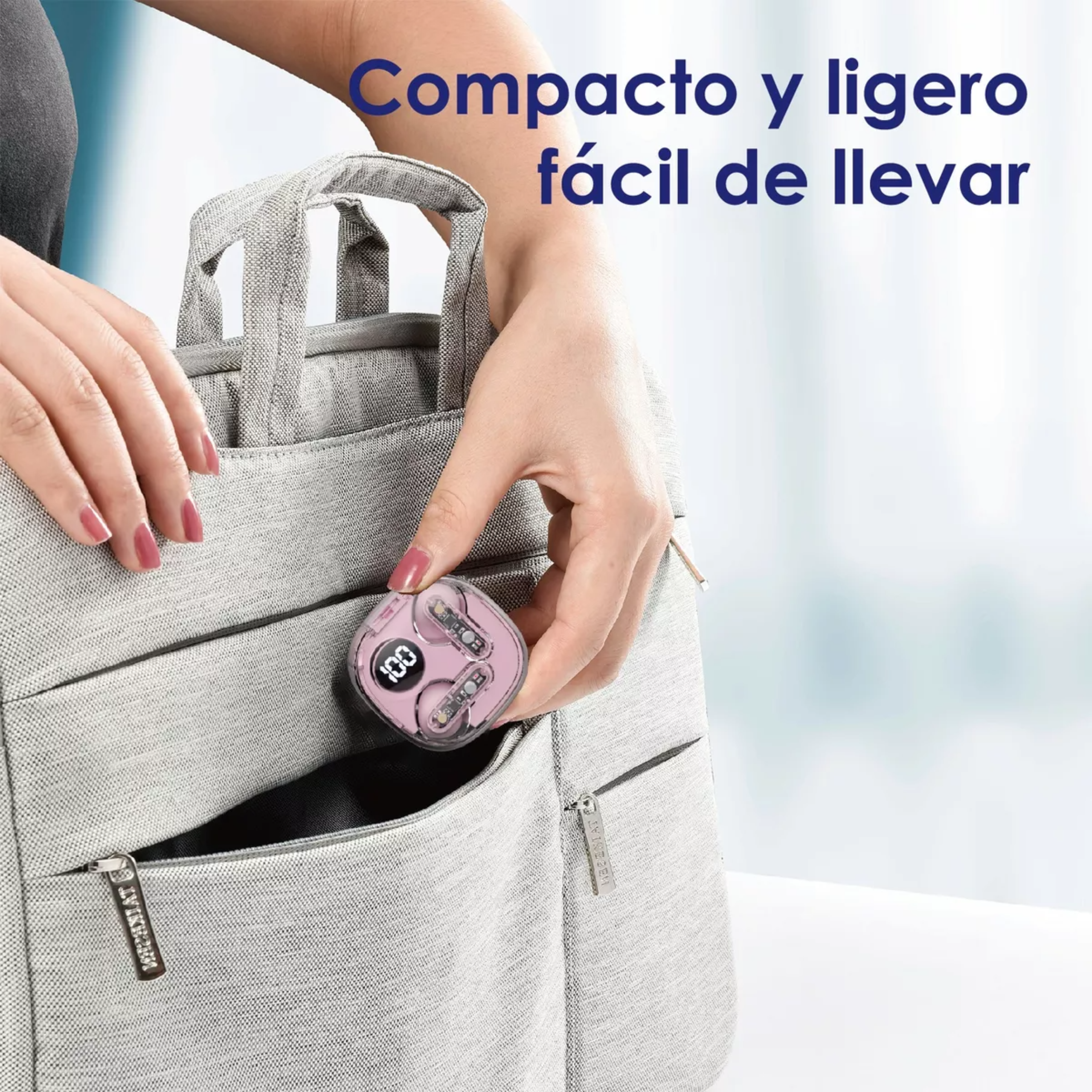 Audifonos In-ear Bluetooth Inalambricos Rosa Mvpsmart Led