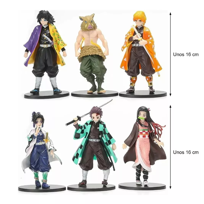 6 Piezas Anime Demon Slayer Colección Figuras De Juguete
