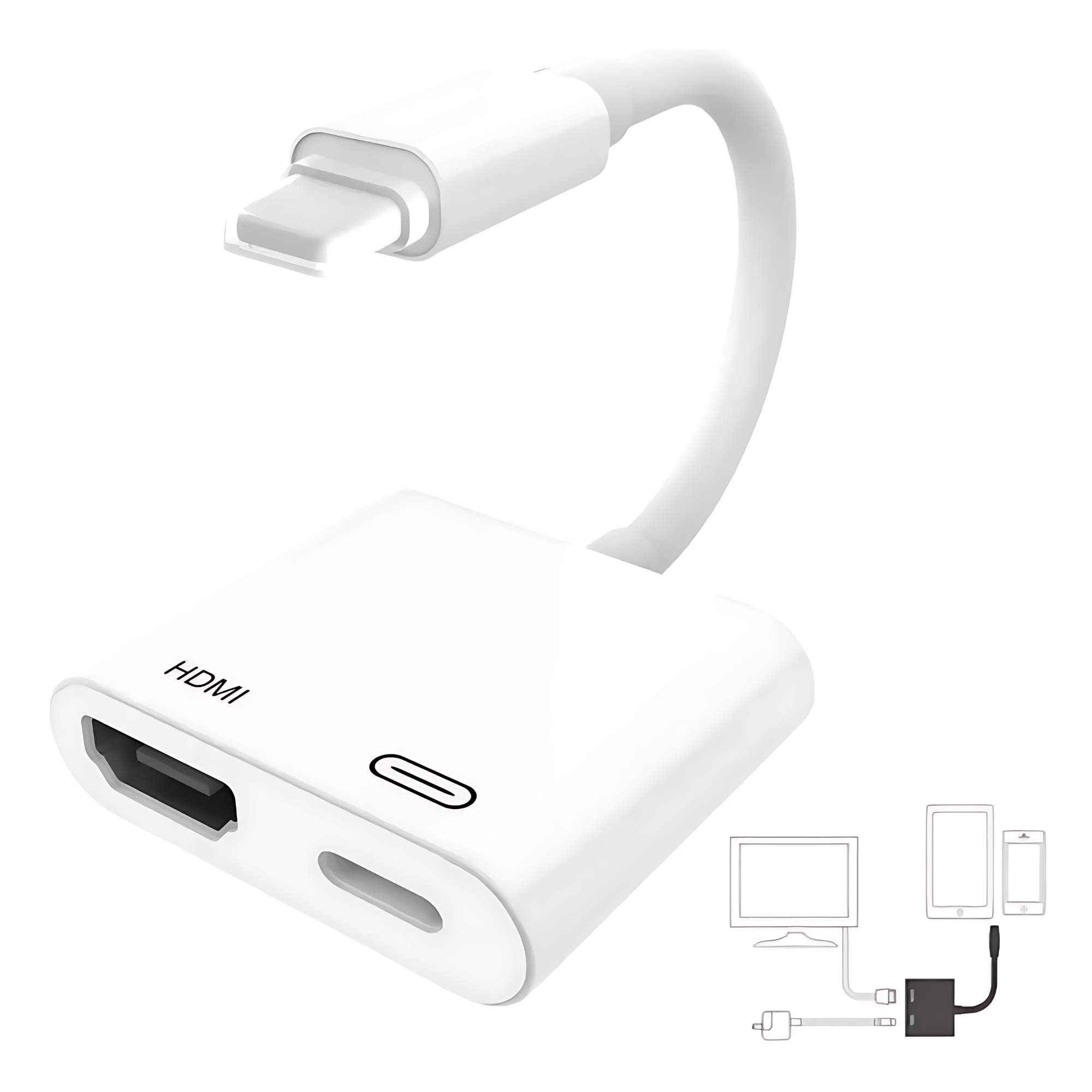 Adaptador Hdmi Lightning Av Digital 1080p Para iPhone iPad