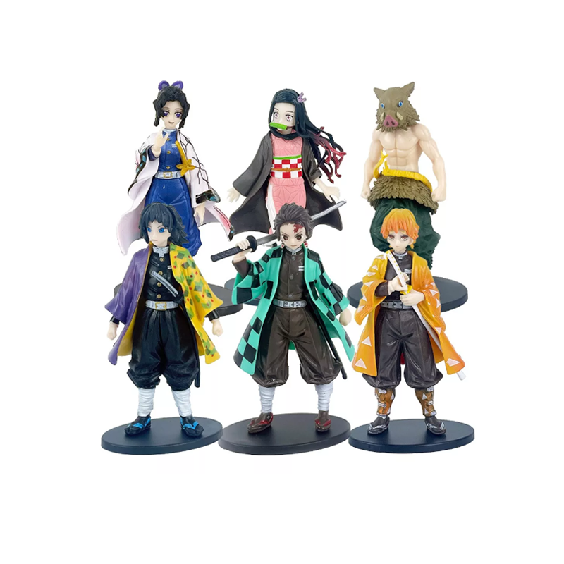 6 Piezas Anime Demon Slayer Colección Figuras De Juguete