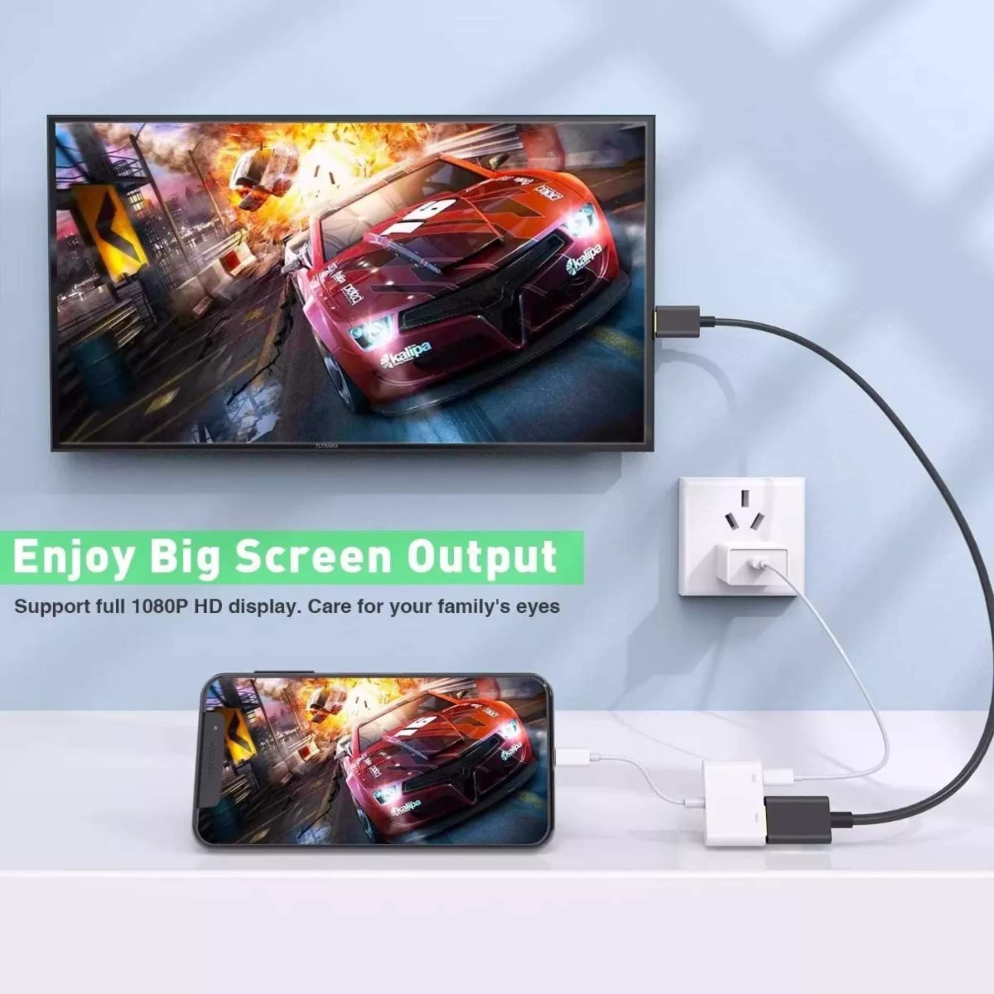 Adaptador Hdmi Lightning Av Digital 1080p Para iPhone iPad