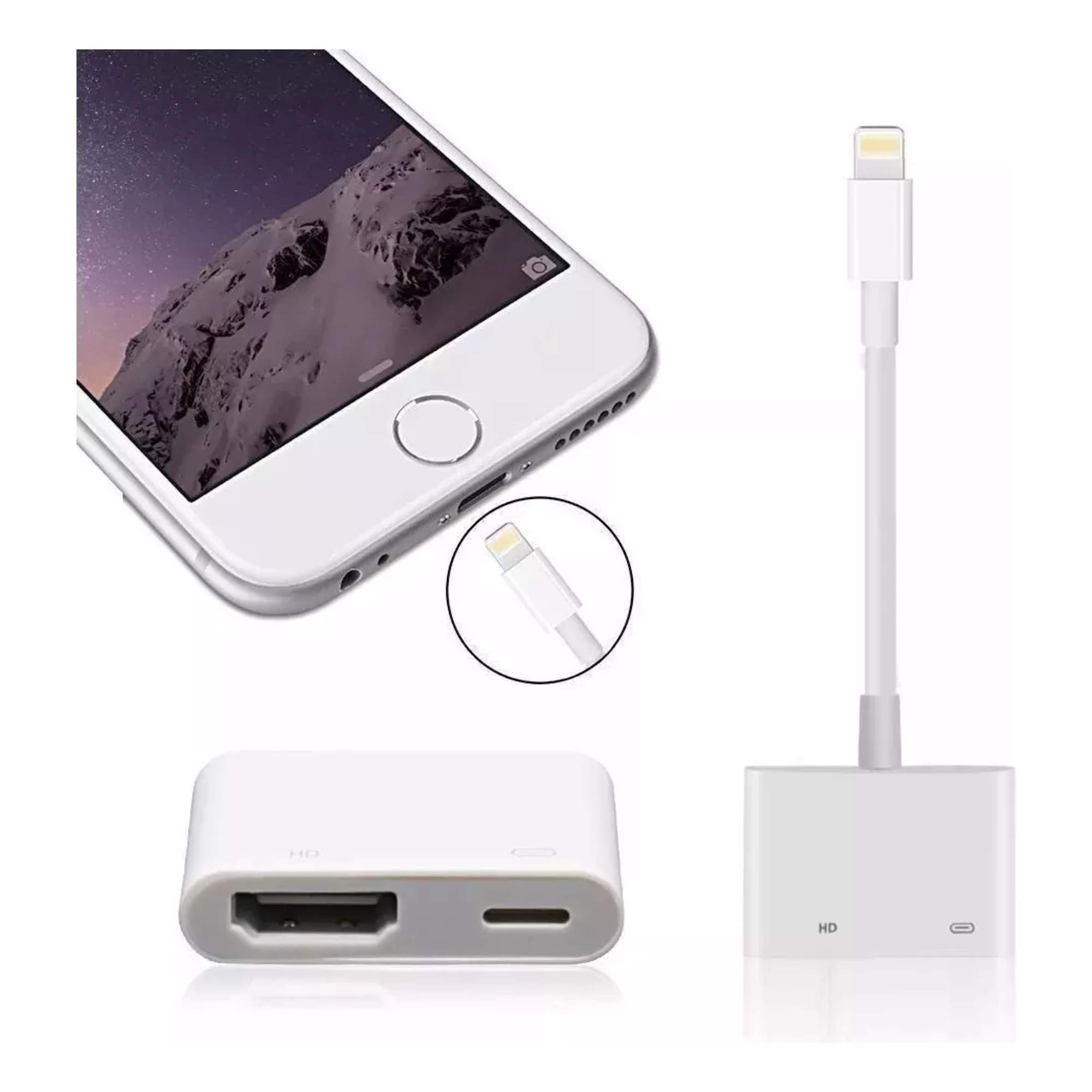 Adaptador Hdmi Lightning Av Digital 1080p Para iPhone iPad