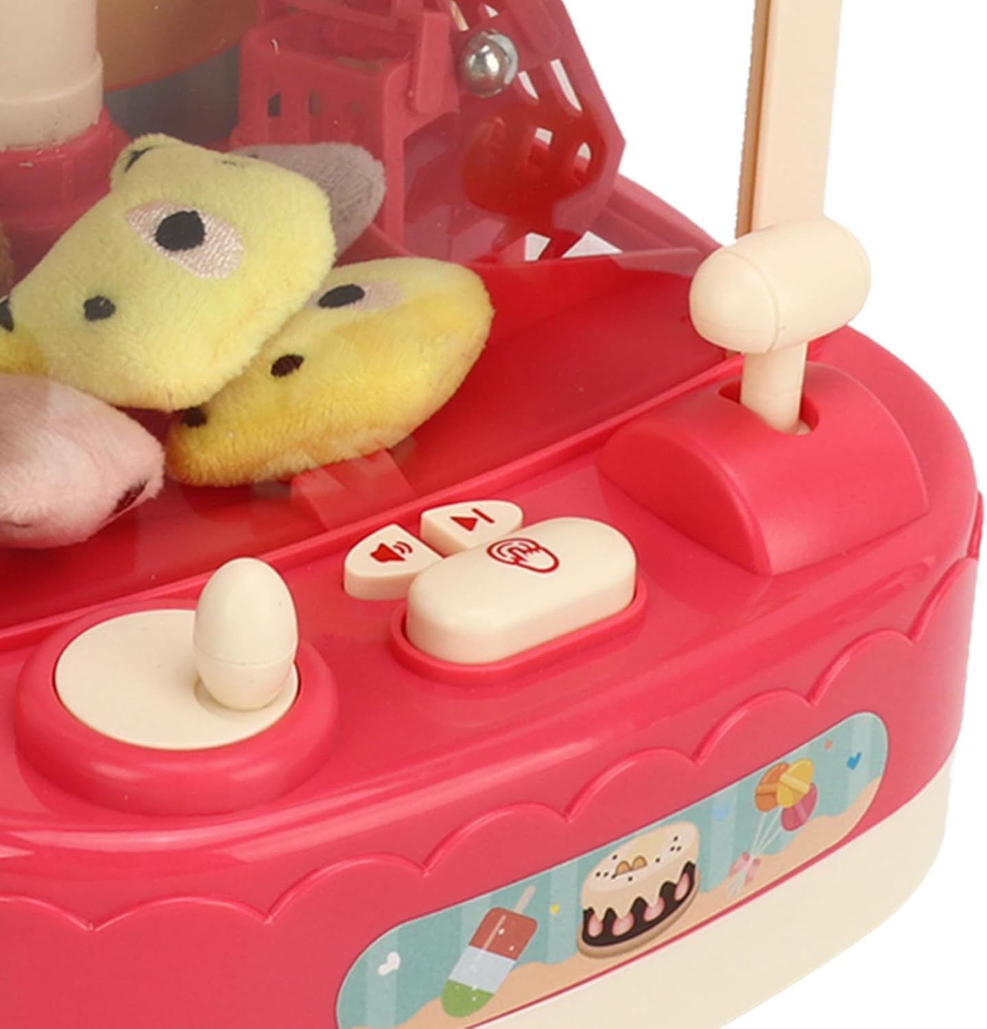 Maquinita de Garra Atrapa Peluches con Efectos de Luz y Sonido (Rosa)