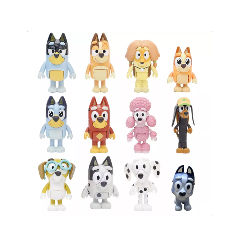 12 Piezas De Bluey Family & Friends