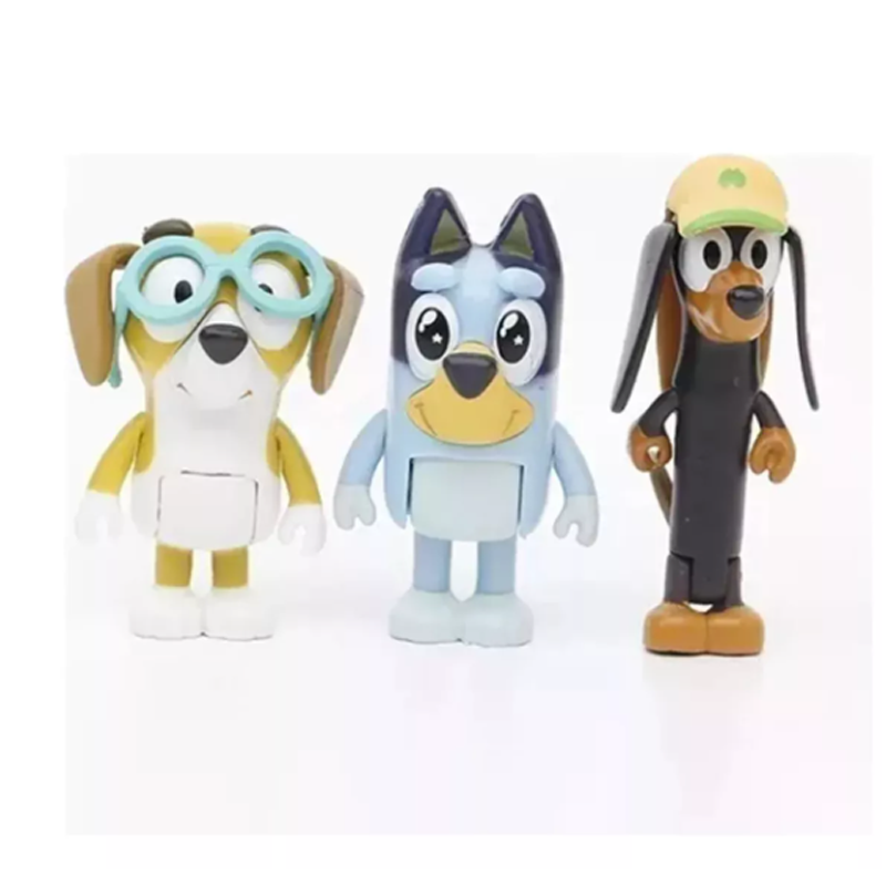 12 Piezas De Bluey Family & Friends