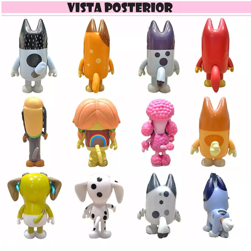 12 Piezas De Bluey Family & Friends