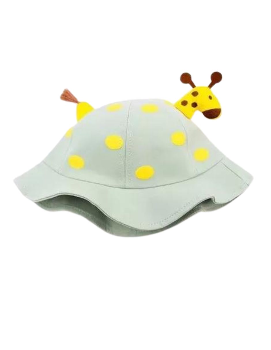 Gorro pescador infantil algodón diseño jirafa