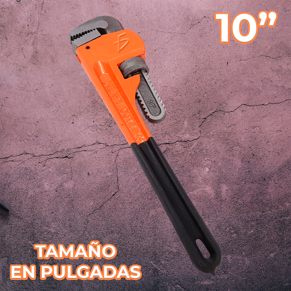 Llave Inglesa Stilson 10 Pulgadas ideal para Reparar o para Ajustar tu Instalación Hidráulica o de Gas