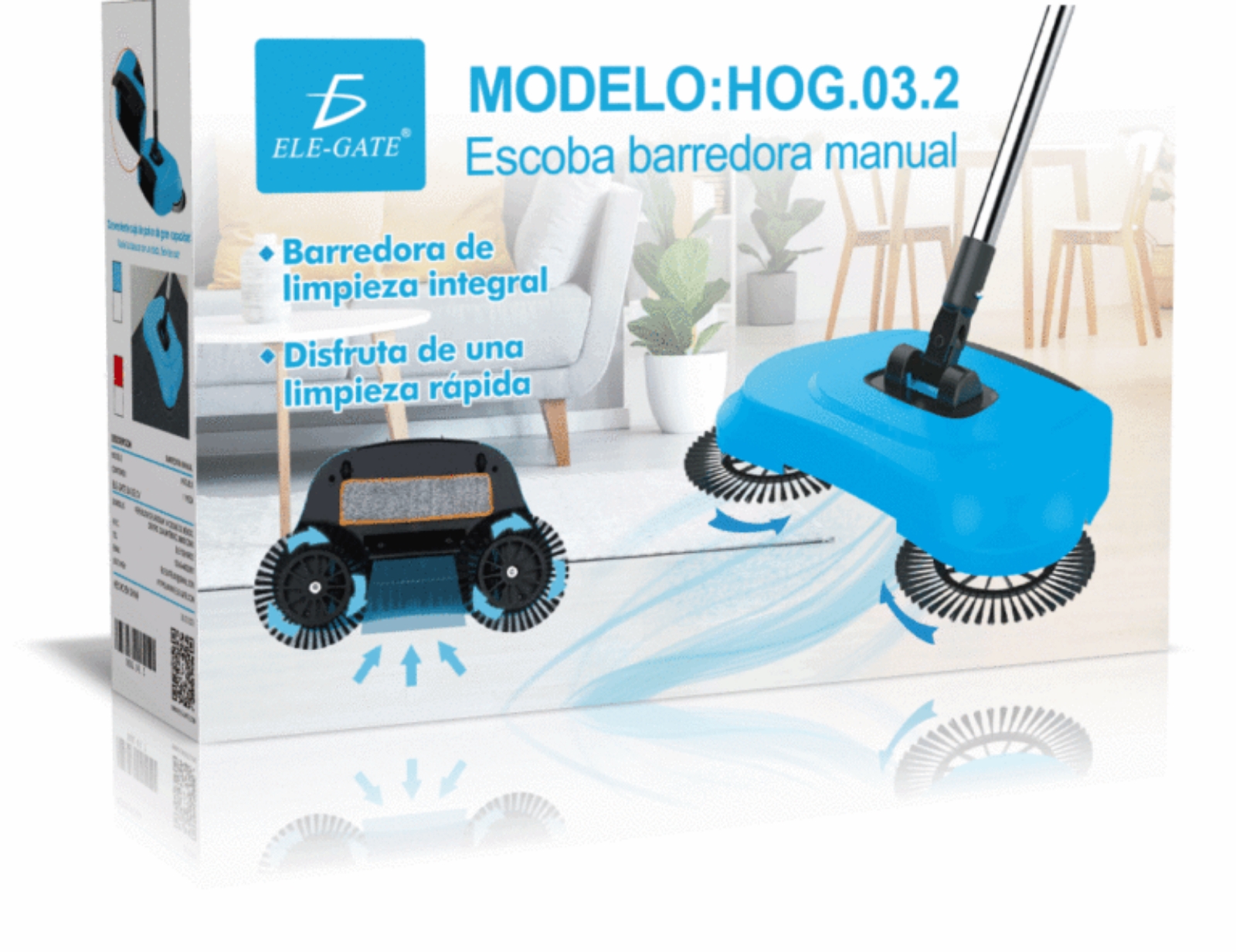 Barredora 3 en 1  Sin Electricidad Aspiradora Fregadora y recogedor de polvo