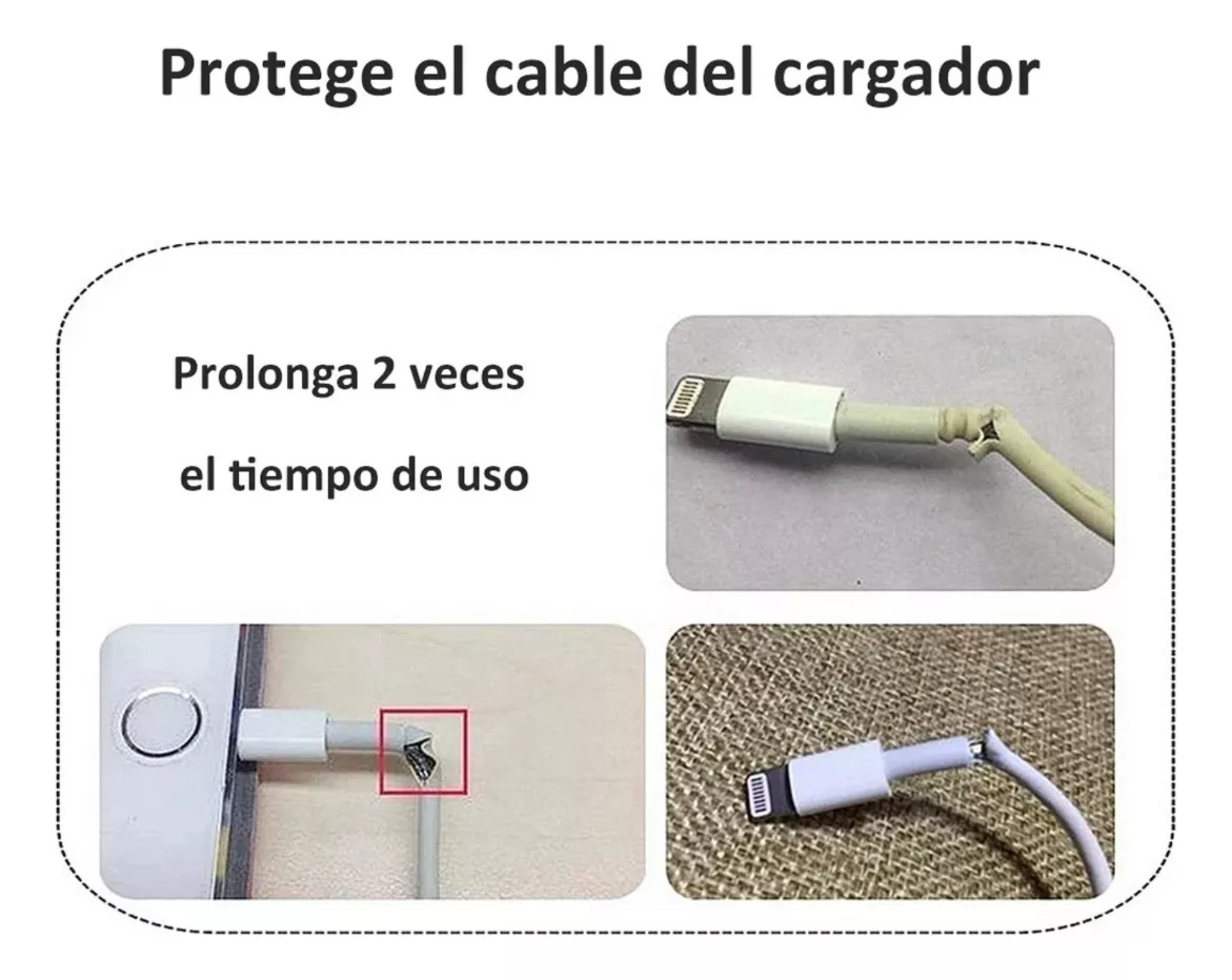 Protector Completo Para Cargador De iPhone Tipo C Dibujo 3d