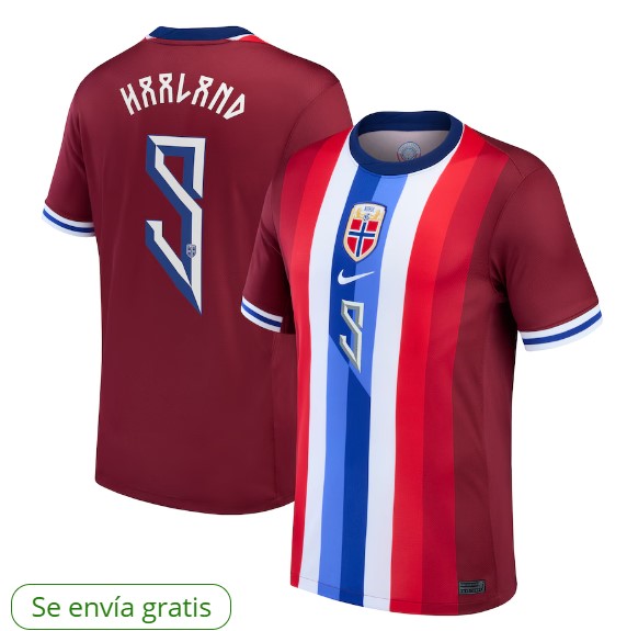 Nuevo! Jersey Noruega 2024/2025 Titular Local Roja Earling Haaland Talla L.