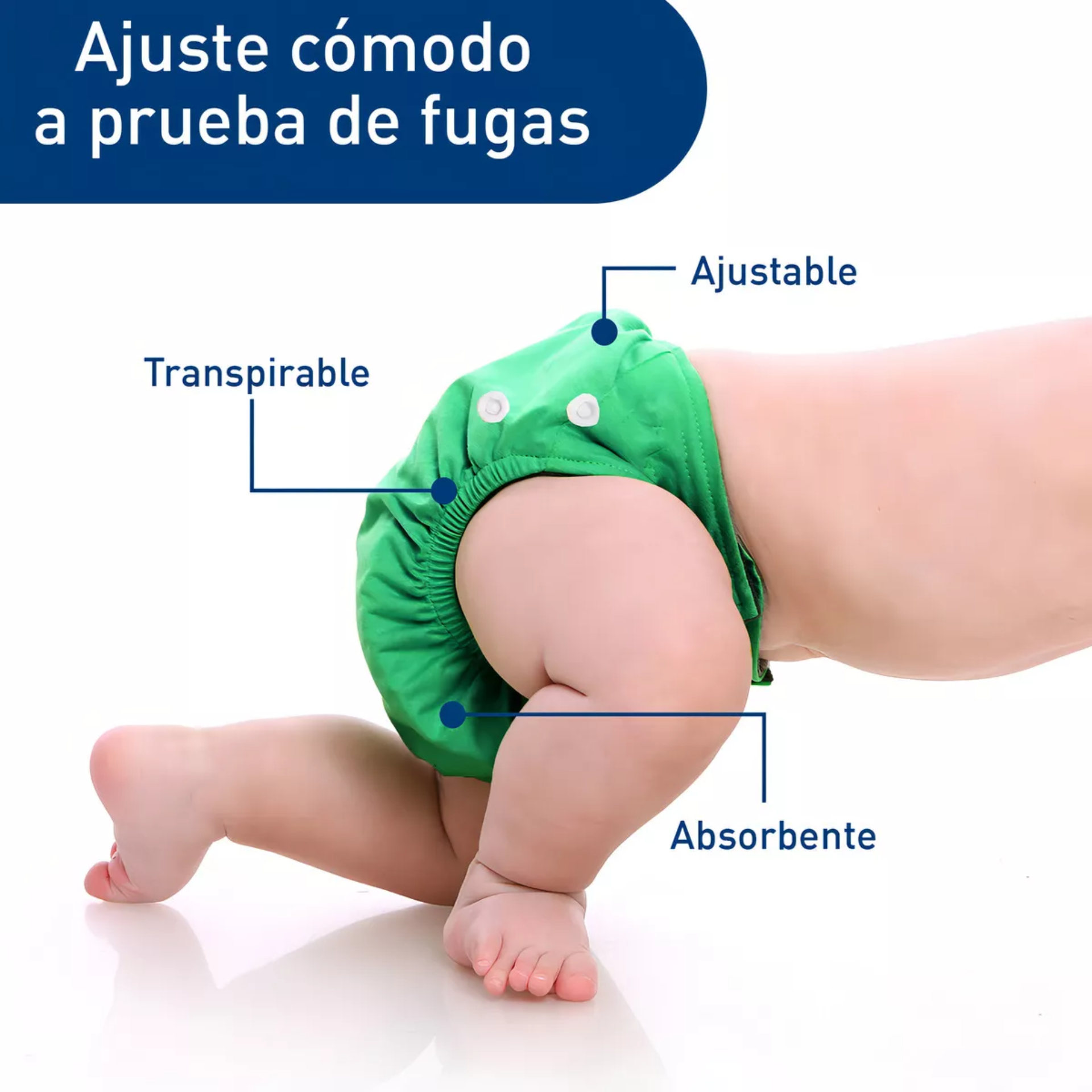 Pañales Pañales Ecológicos unisex Ajustable en pack de 6 x 6 unidades