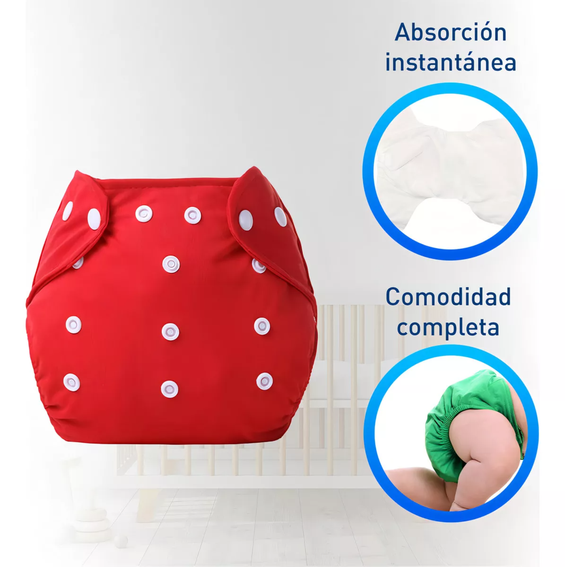 Pañales Pañales Ecológicos unisex Ajustable en pack de 6 x 6 unidades