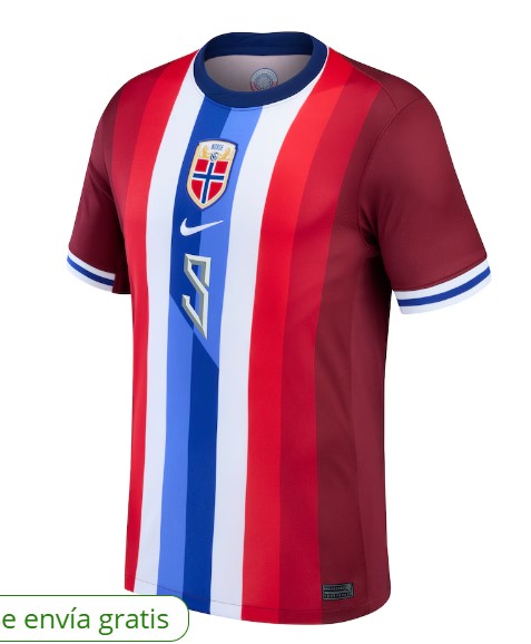 Nuevo! Jersey Noruega 2024/2025 Titular Local Roja Earling Haaland Talla L.