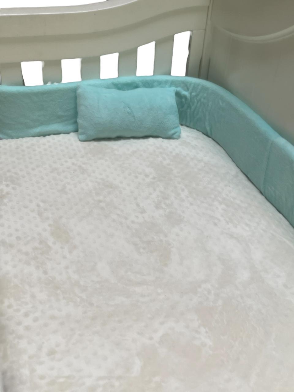 Protector de Cuna bebe 4m Protege de golpe Aqua