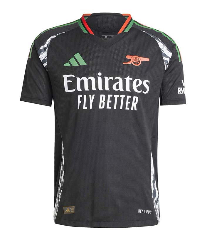 Nuevo! Jersey Arsenal Gunners Inglaterra 2024/2025 Visita Negra Parche Premier Talla S