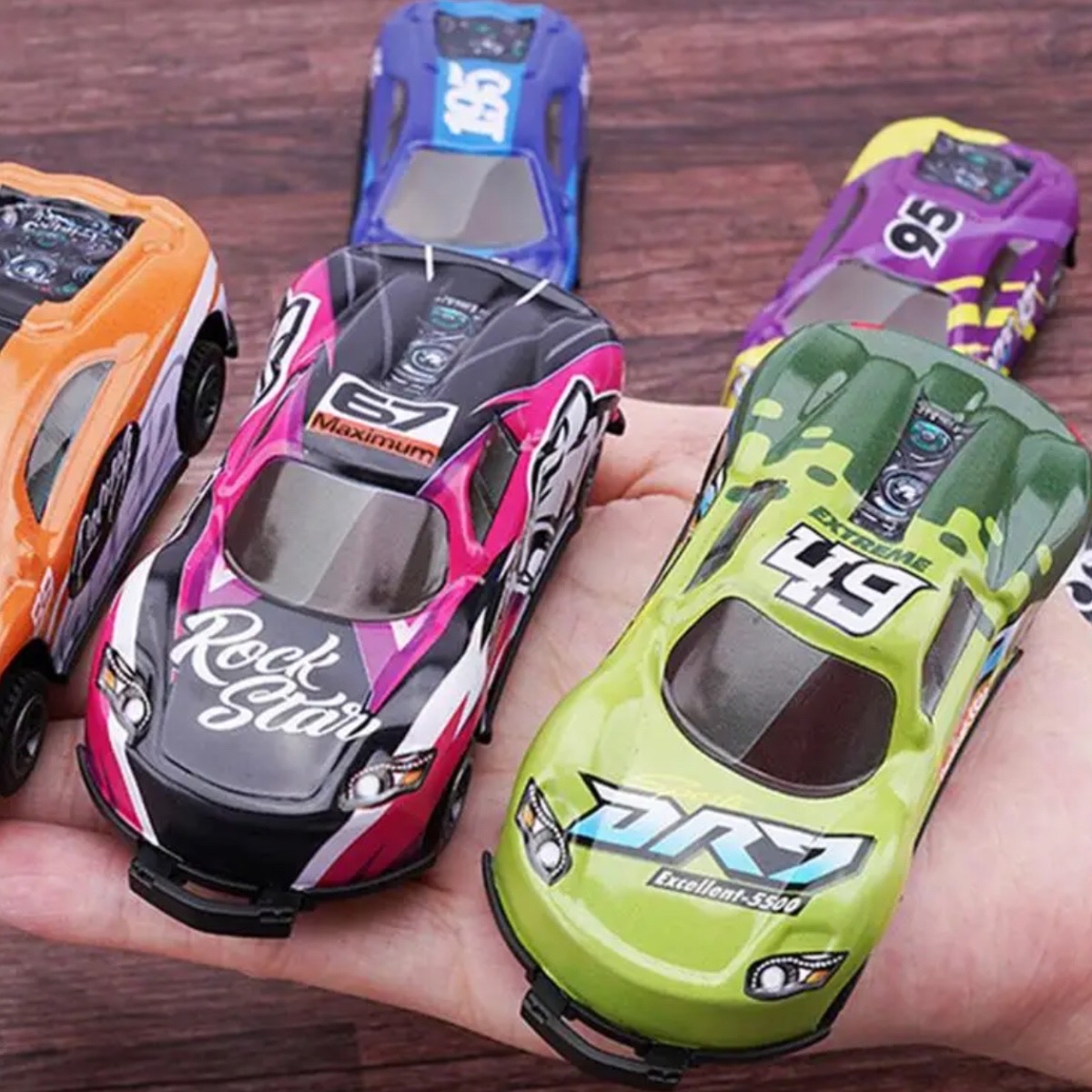 Carros De Carreras Chocones Metal Giran 360 Colección 8pz