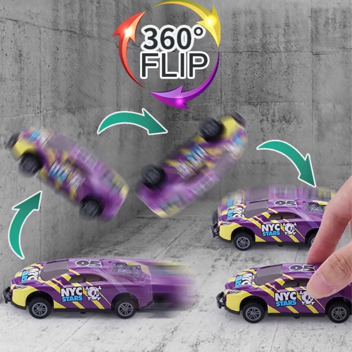 Carros De Carreras Chocones Metal Giran 360 Colección 8pz