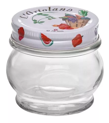 Ortolano Contenedor De Vidrio Con Tapa De 212 Ml