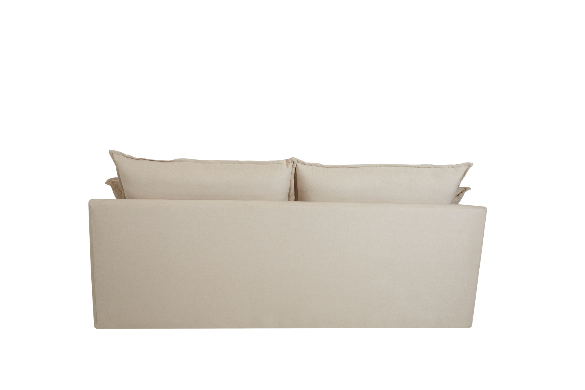 Sofá de 3 Plazas Tapizado Color Beige. Estructura de Madera Sólida