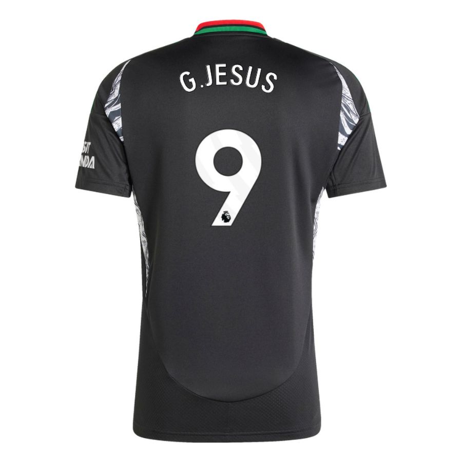 Nuevo! Jersey Arsenal Gunners Inglaterra 2024/2025 Visita Negro Gabriel Jesus 9 Premier Talla M