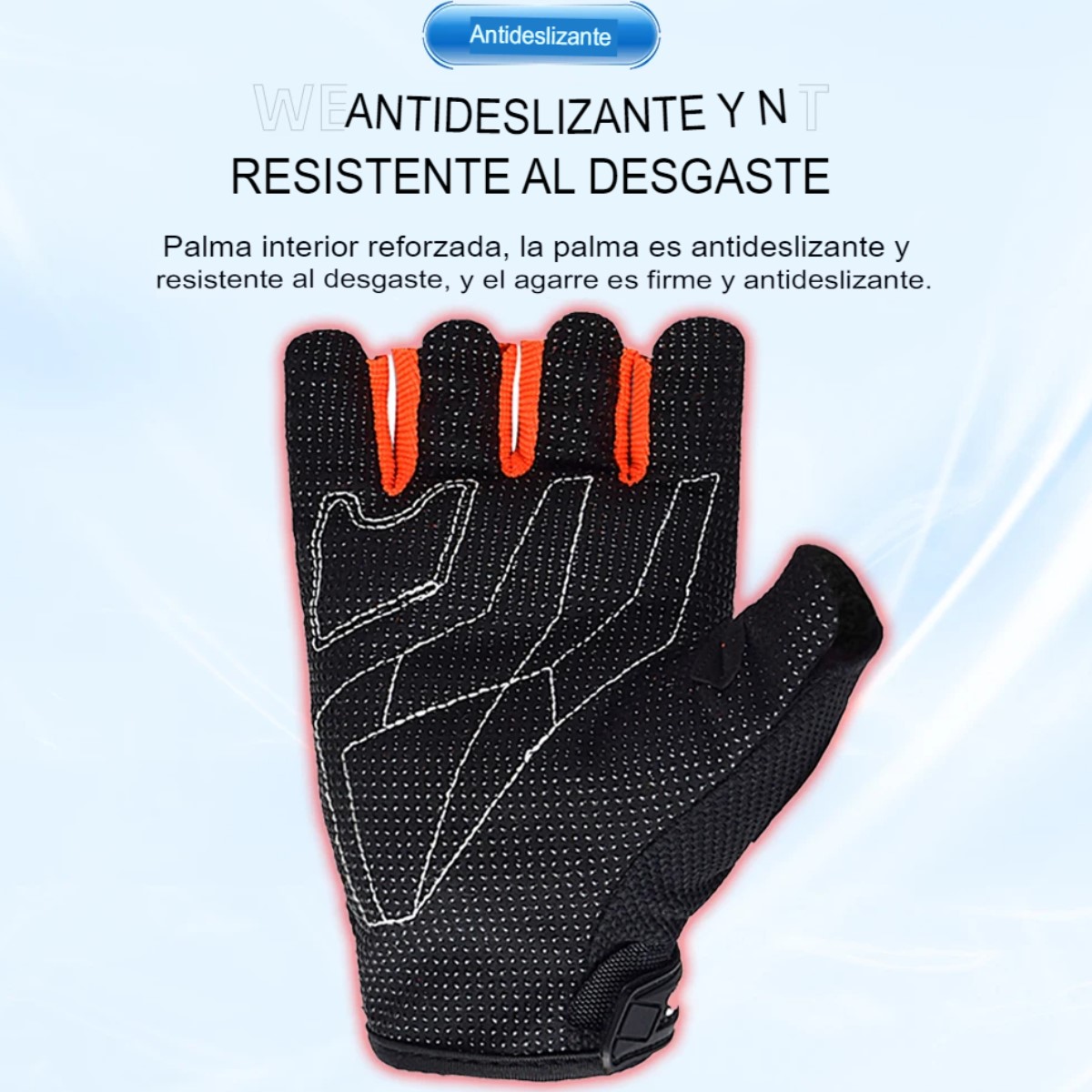 Guantes sin dedos negro fibra tela motocicleta accesorios protectores medio dedo ciclismo Motocross