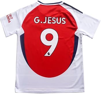 Nuevo! Jersey Arsenal Gunners Inglaterra 2024/2025 Titular Local Gabriel Jesus 9 Premier Talla L