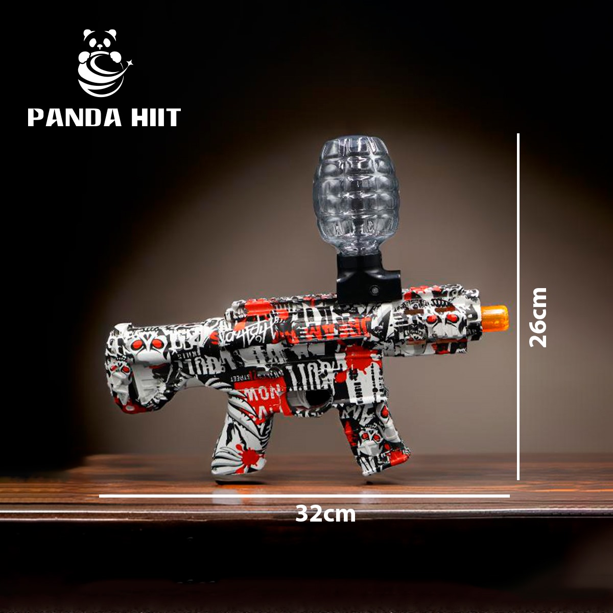 Pistola Automática Eléctrica Lanzadora de Bolitas Hidrogel (Roja)