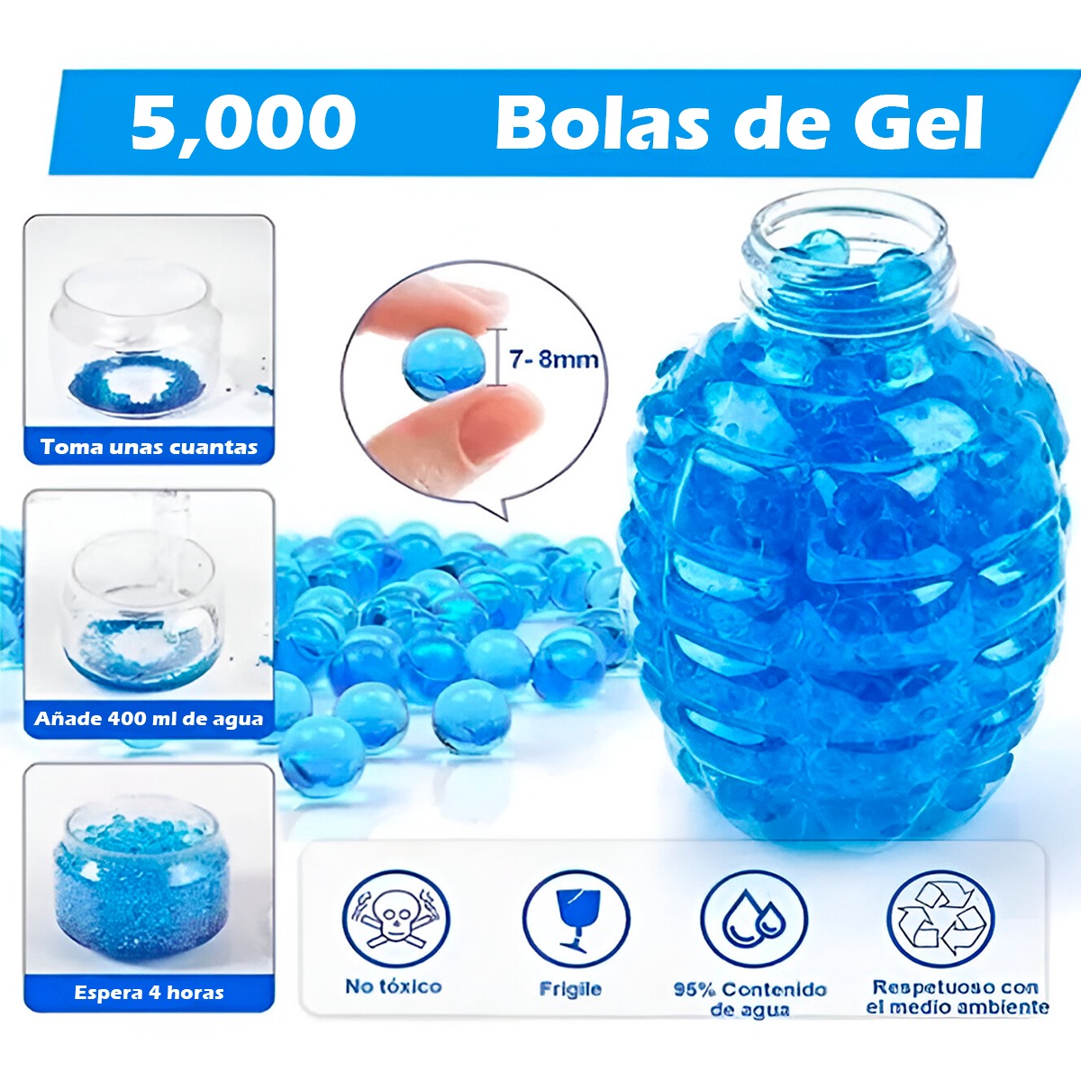 Ametralladora Automática Eléctrica Lanza Bolitas de Hidrogel (Rojo)