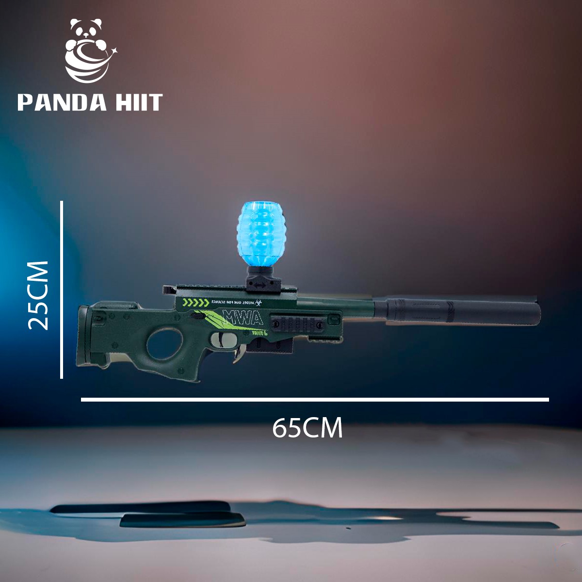 Rifle Automático Eléctrico Lanzador de Bolitas de Hidrogel (Verde)