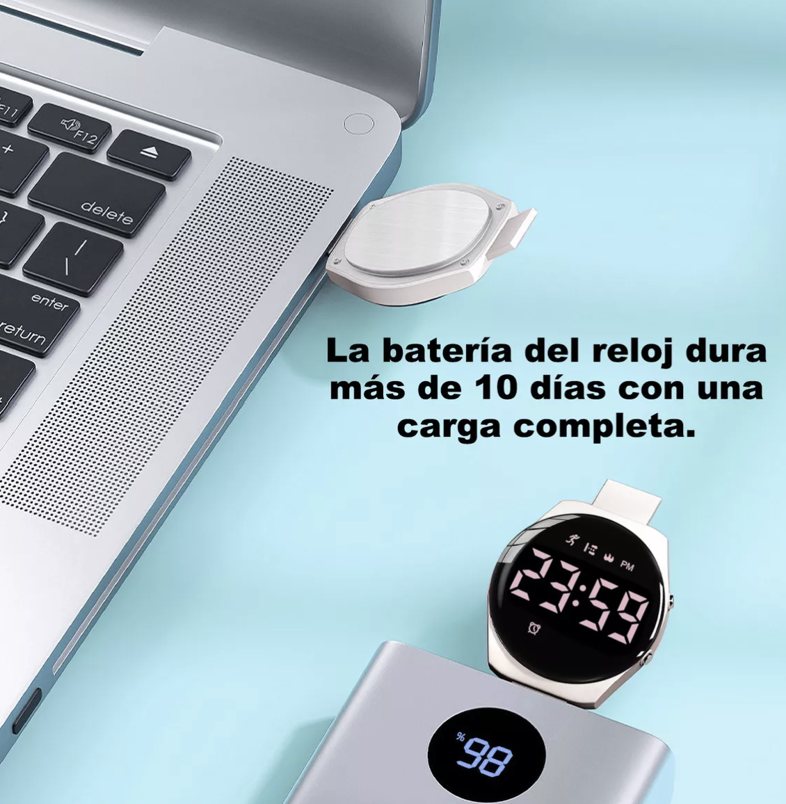 Reloj  Digital Recargable Deportivo Multifunción Impermeable Gatos Y Pulseras Para Niña Y Niño,correa Blanco T
