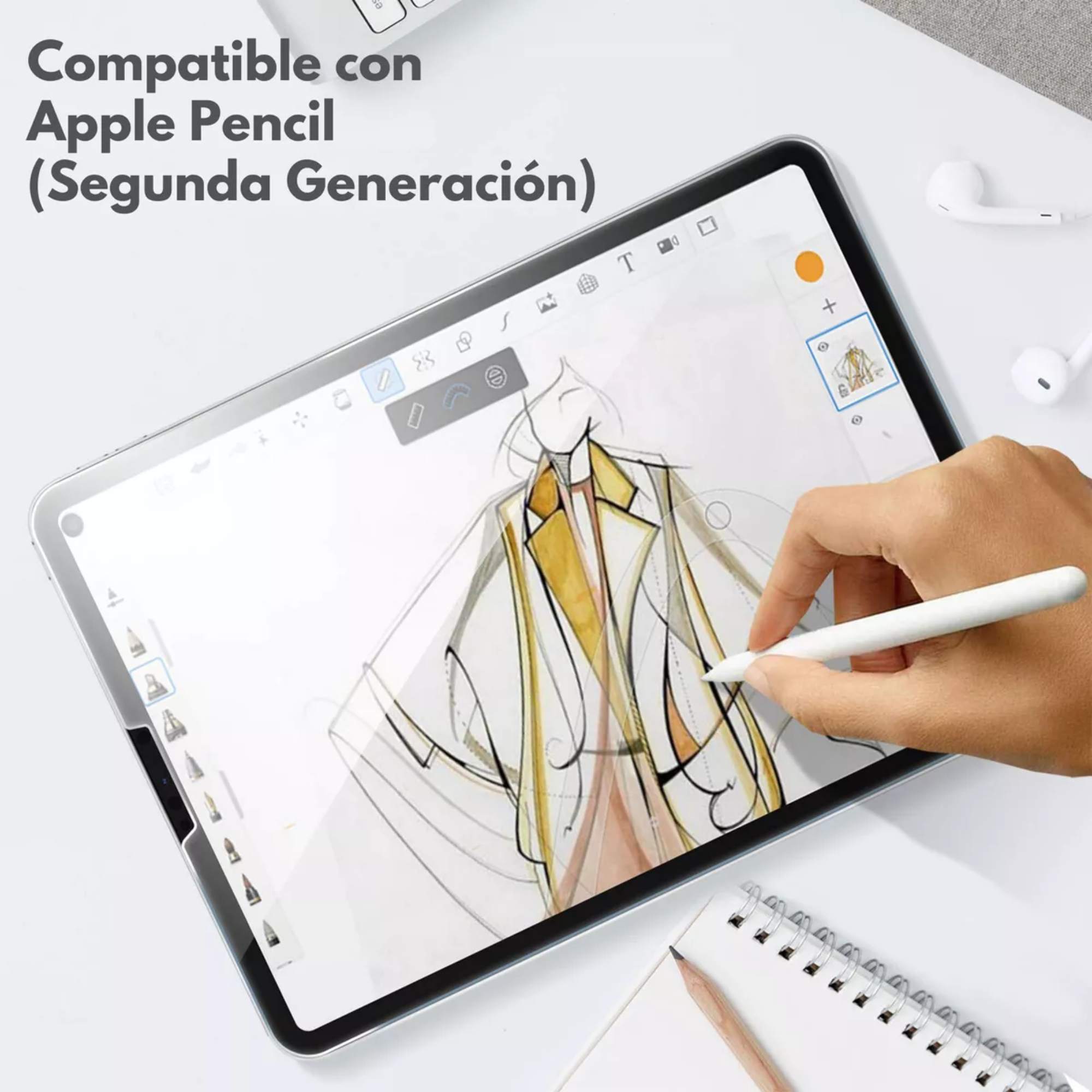 Mica De Cristal Templado Protector De Pantalla Compatible Para iPad Air 4th/5th / iPad Pro 11 Gran Protección y Calidad
