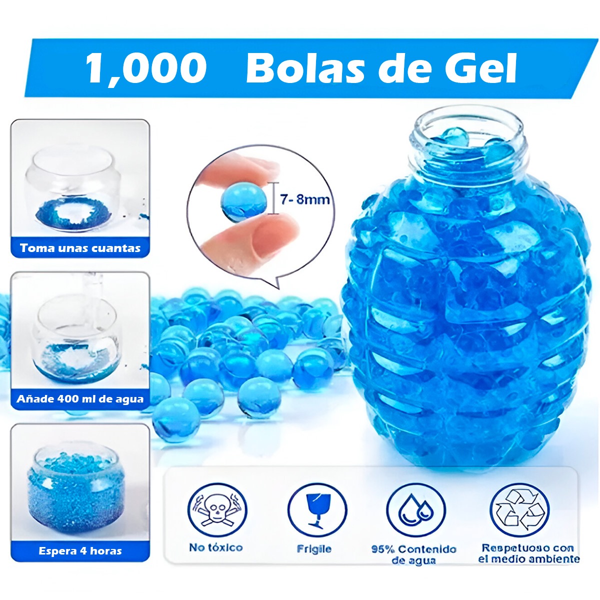 Rifle Automático Eléctrico Lanzador de Bolitas de Hidrogel (Verde)
