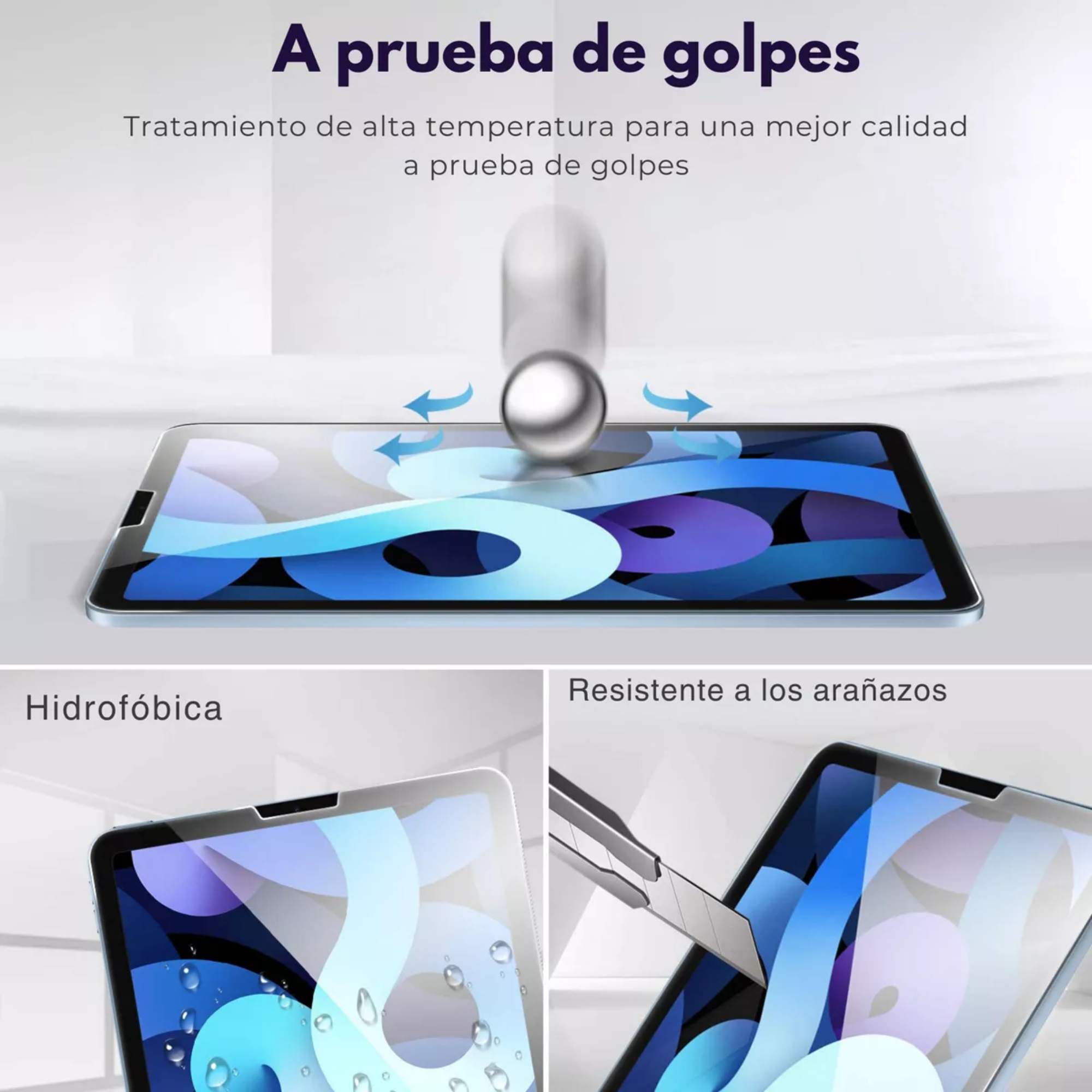 Mica De Cristal Templado Protector De Pantalla Compatible Para iPad Air 4th/5th / iPad Pro 11 Gran Protección y Calidad