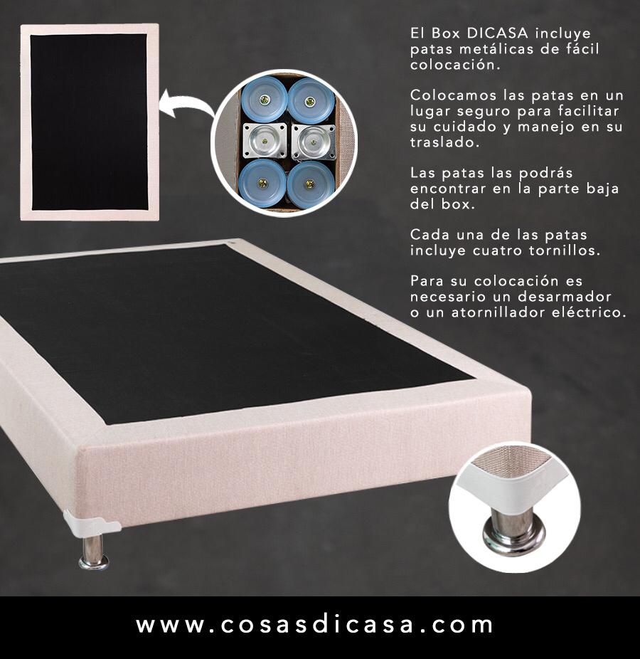 Colchón Queen Size Restonic Nautilus con Box Dicasa Chocolate y Sábanas Spring Air
