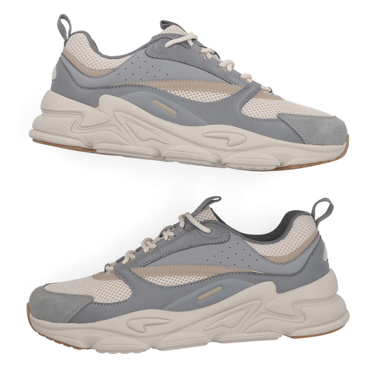 Tenis Urbano Suela Gruesa Hombre Capa De Ozono 615901 Gris