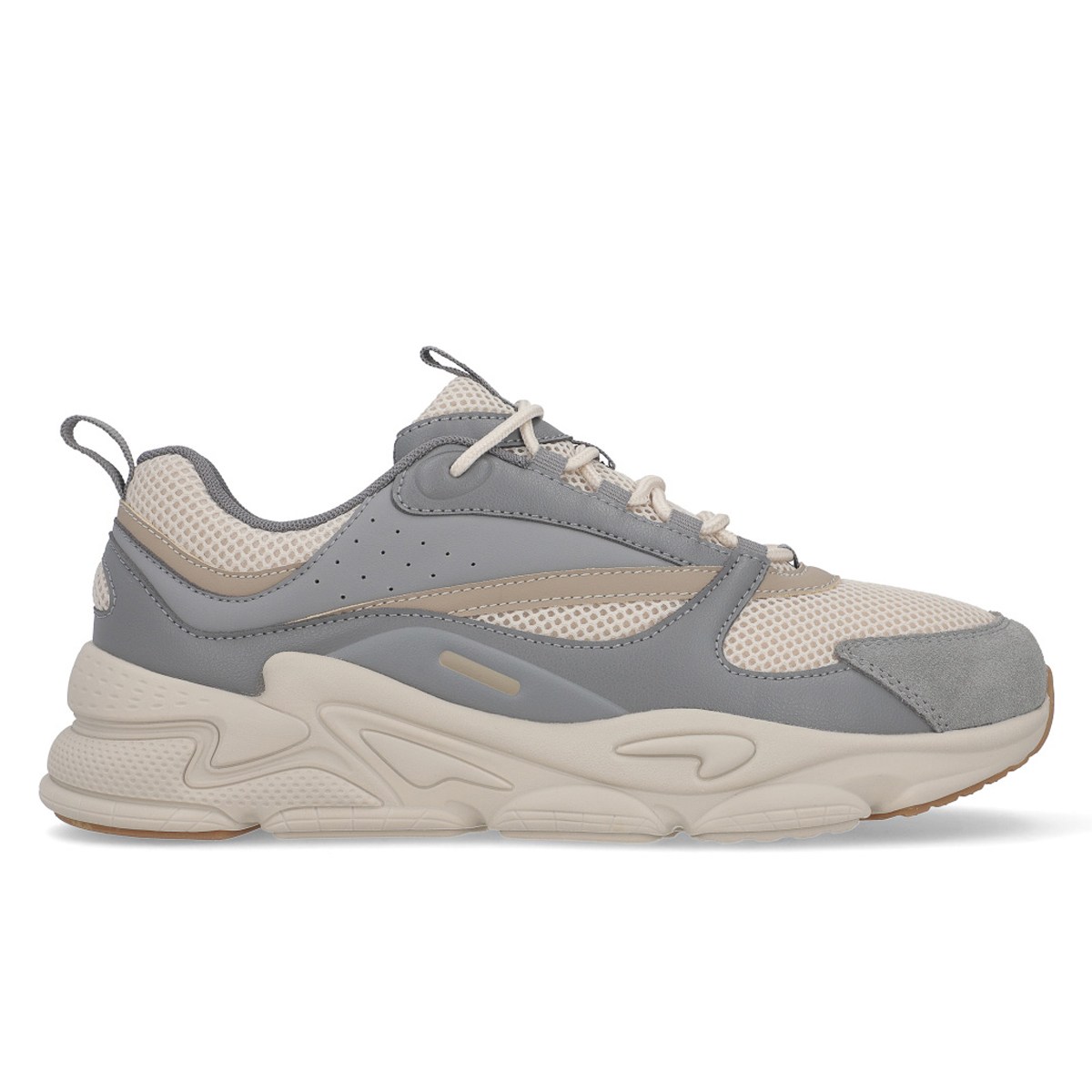 Tenis Urbano Suela Gruesa Hombre Capa De Ozono 615901 Gris